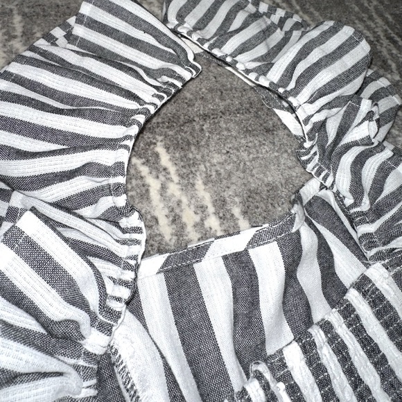 FLORA STRIPE JUMPSUIT charcoal/white SOLD OUT AIZW XS like new! Perfect  ♥️ - Picture 11 of 16